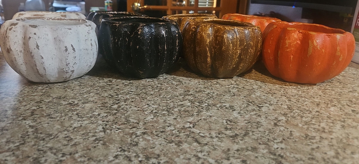 Clay pumpkin Candle